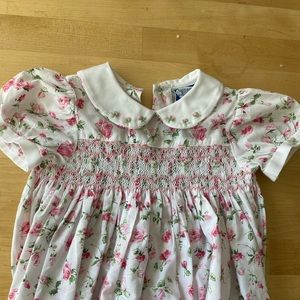 Carriage boutiques vintage baby girl romper w rose print